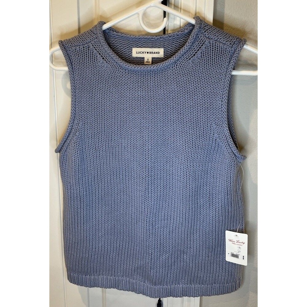 Women's Lucky Brand Shaker Stitch Sleeveless Sweater - Size S